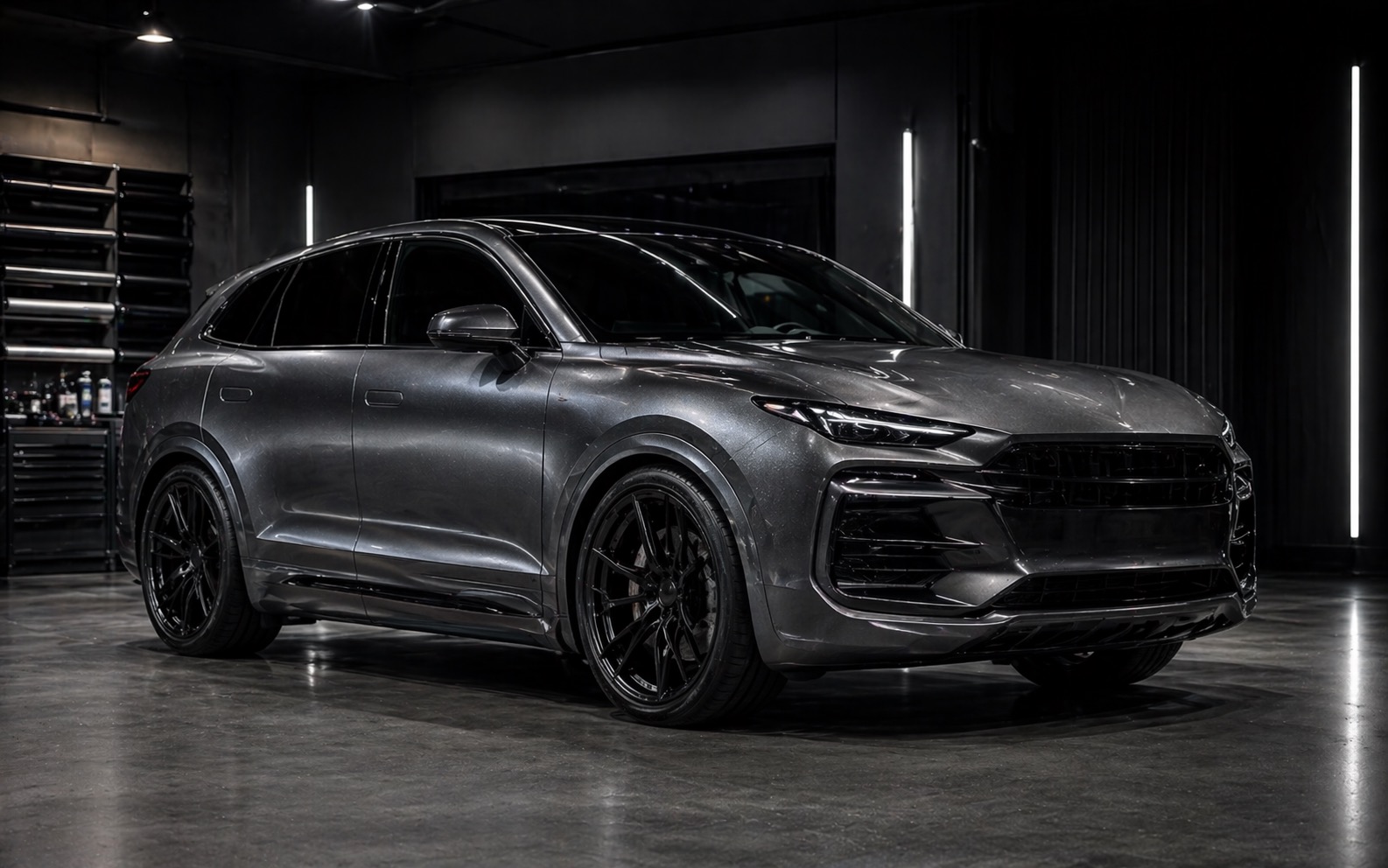 奔驰 GLE 电光火山灰改色